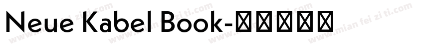 Neue Kabel Book字体转换